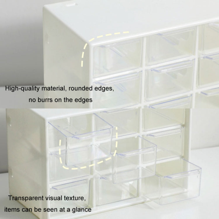 Transparent Desktop Small Objects Compartment Drawer Organizer Hair Accessories Storage Case, Color: 6 Grids Rose