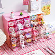 Transparent Desktop Small Objects Compartment Drawer Organizer Hair Accessories Storage Case, Color: 9 Grids White