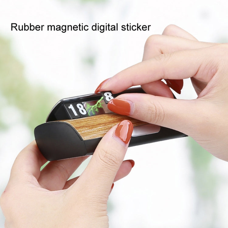Hidden Luminous Temporary Parking Sign With Car Number, Color: Silver