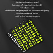 Hidden Luminous Temporary Parking Sign With Car Number, Color: Silver