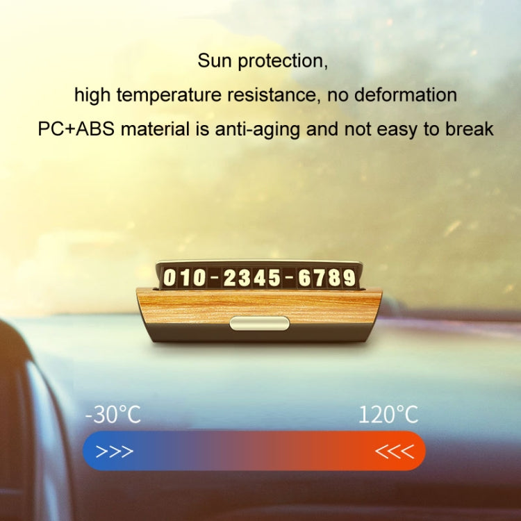 Hidden Luminous Temporary Parking Sign With Car Number, Color: Silver