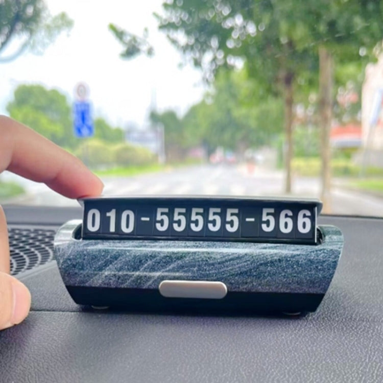 Hidden Luminous Temporary Parking Sign With Car Number, Color: Silver