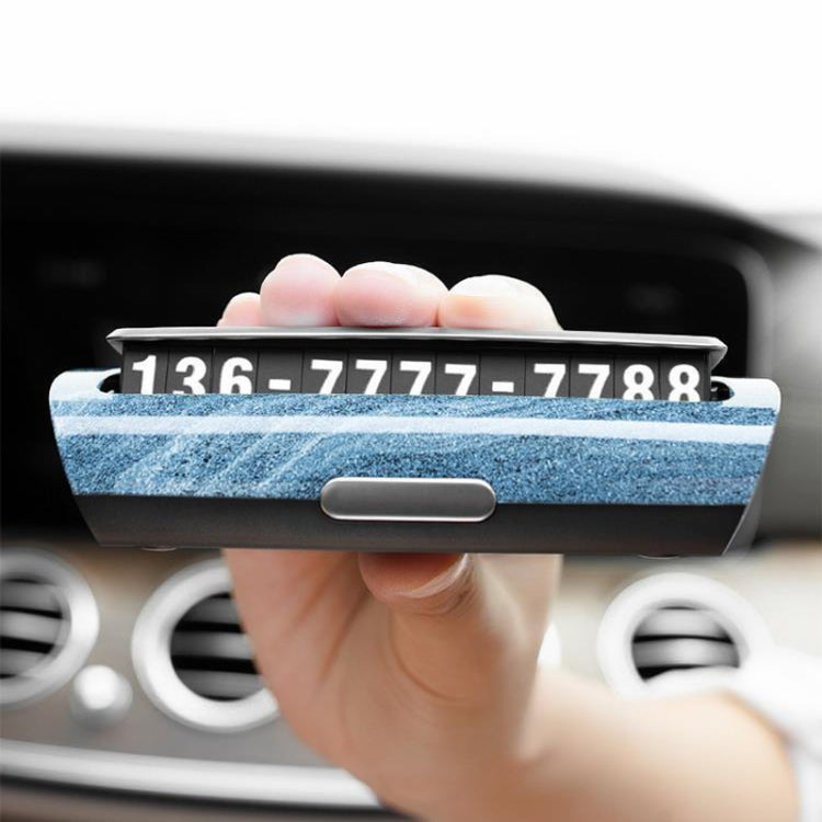 Hidden Luminous Temporary Parking Sign With Car Number, Color: Silver