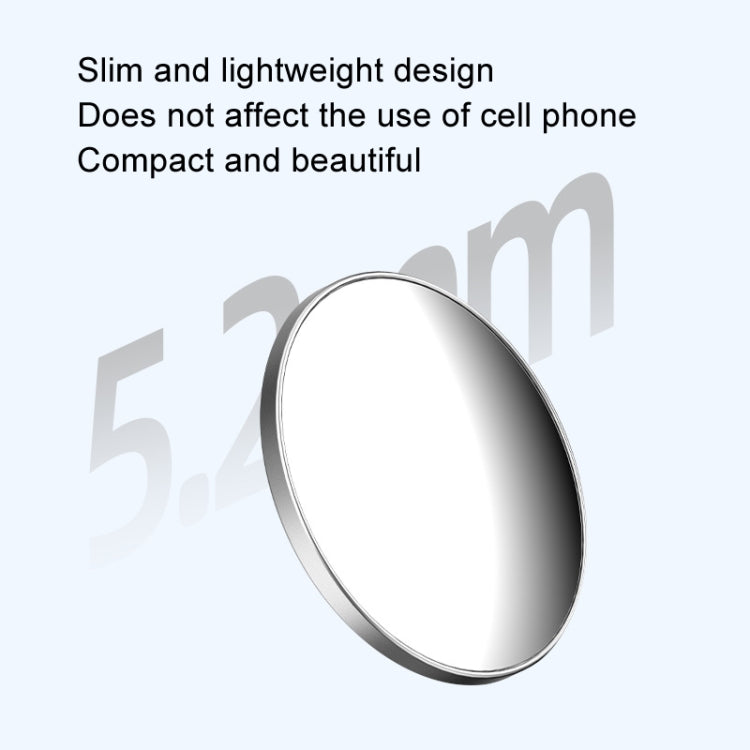 Mobile Phone Rear Camera Magnetic Selfie Mirror HD Reflective Phone Reference Mirror(Silver)