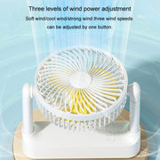 Portable Retractable USB Home Desktop Fan Large Wind Power Outdoor Ceiling Fan, Model: Charging Model