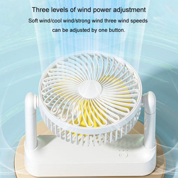 Portable Retractable USB Home Desktop Fan Large Wind Power Outdoor Ceiling Fan, Model: Charging Model