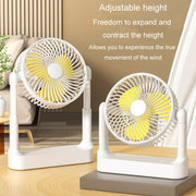 Portable Retractable USB Home Desktop Fan Large Wind Power Outdoor Ceiling Fan, Model: Charging Model