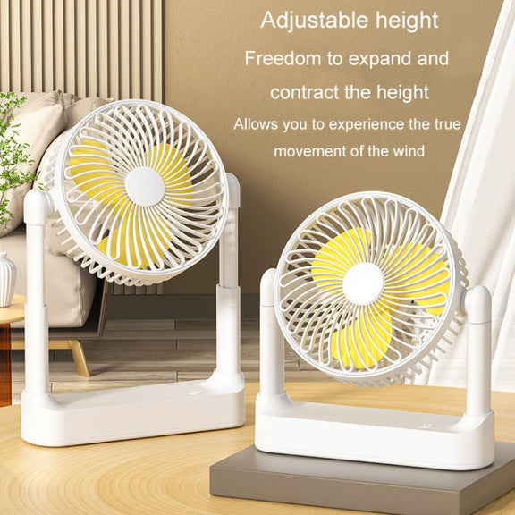 Portable Retractable USB Home Desktop Fan Large Wind Power Outdoor Ceiling Fan, Model: Charging Model
