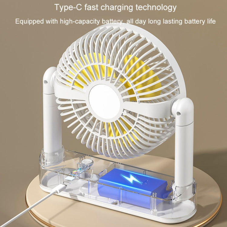 Portable Retractable USB Home Desktop Fan Large Wind Power Outdoor Ceiling Fan, Model: Charging Model