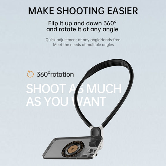 Magnetic Hanging Neck Holder For Mobile Phones/Action Cameras(Glacier Blue)