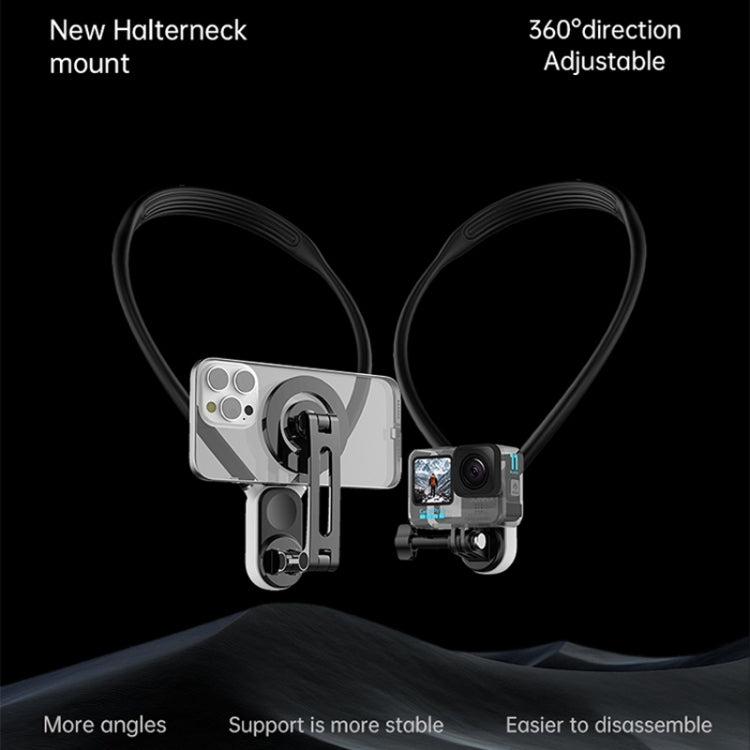 Magnetic Hanging Neck Holder For Mobile Phones/Action Cameras(Glacier Blue)