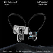 Magnetic Hanging Neck Holder For Mobile Phones/Action Cameras(Glacier Blue)