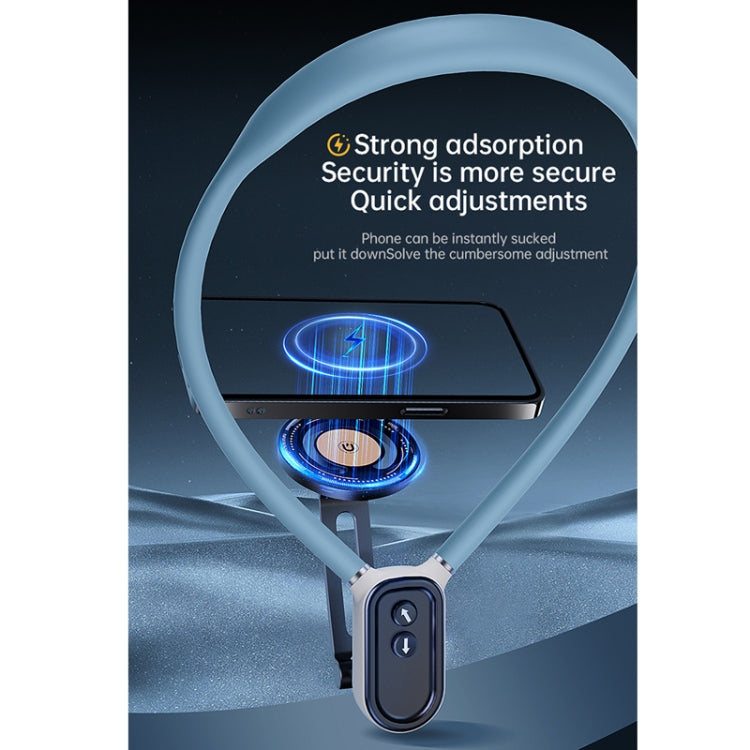 Magnetic Hanging Neck Holder For Mobile Phones/Action Cameras(Star Light Color)