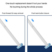With 6pcs Lavender Scent Brush Heads Disposable Toilet Brush Dissolving Replacement Brush Toilet Cleaning Set