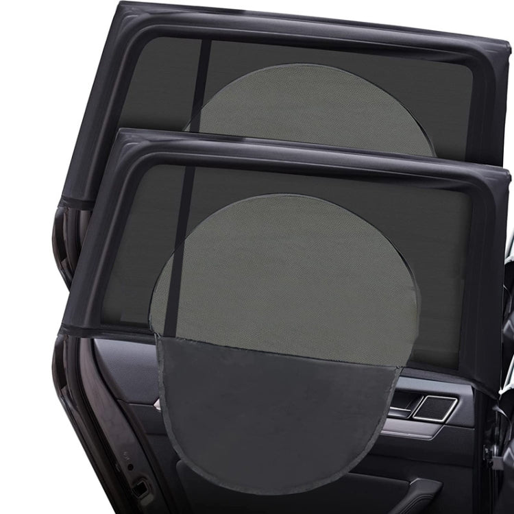 Car Sun Protection Anti-mosquito Window Zipper Sunshade(Rear Window (Left+Right))