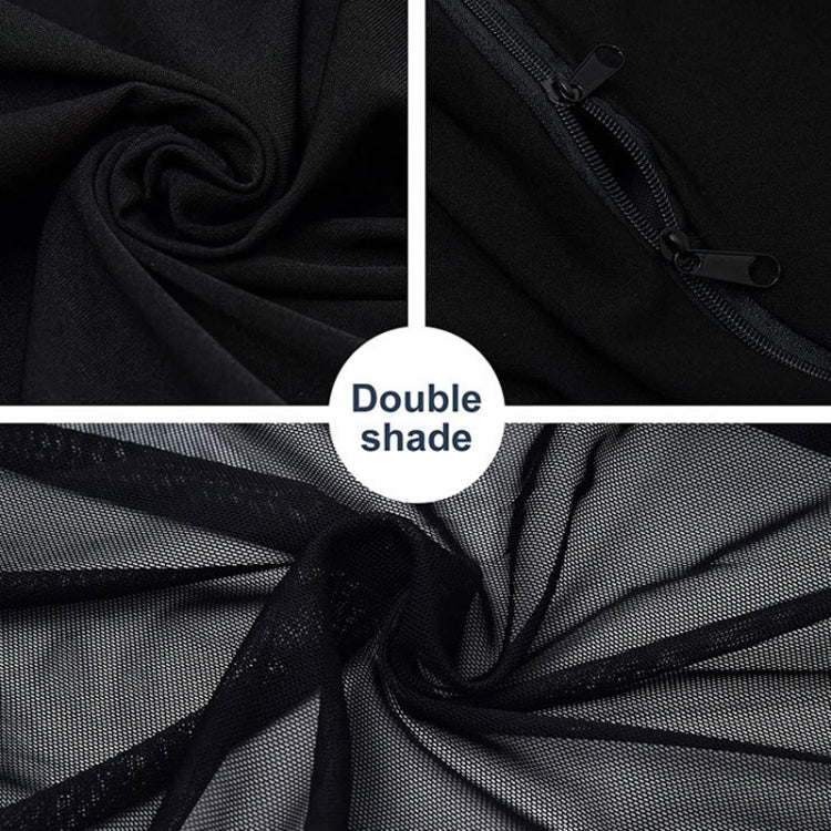 Car Sun Protection Anti-mosquito Window Zipper Sunshade(Rear Window (Left+Right))