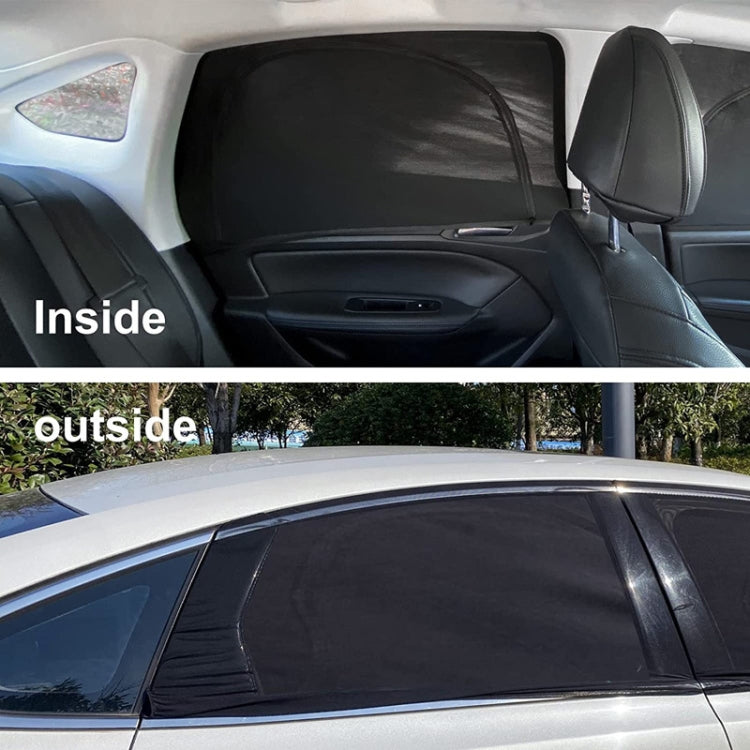 Car Sun Protection Anti-mosquito Window Zipper Sunshade(Rear Window (Left+Right))