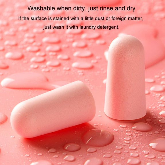 24pcs /Box Memory Foam Earplugs Student Dormitory Sleeping Noise Reduction Soundproof Earplugs(Pink)