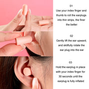 60pcs /Box Memory Foam Earplugs Student Dormitory Sleeping Noise Reduction Soundproof Earplugs(Mixed Colors)
