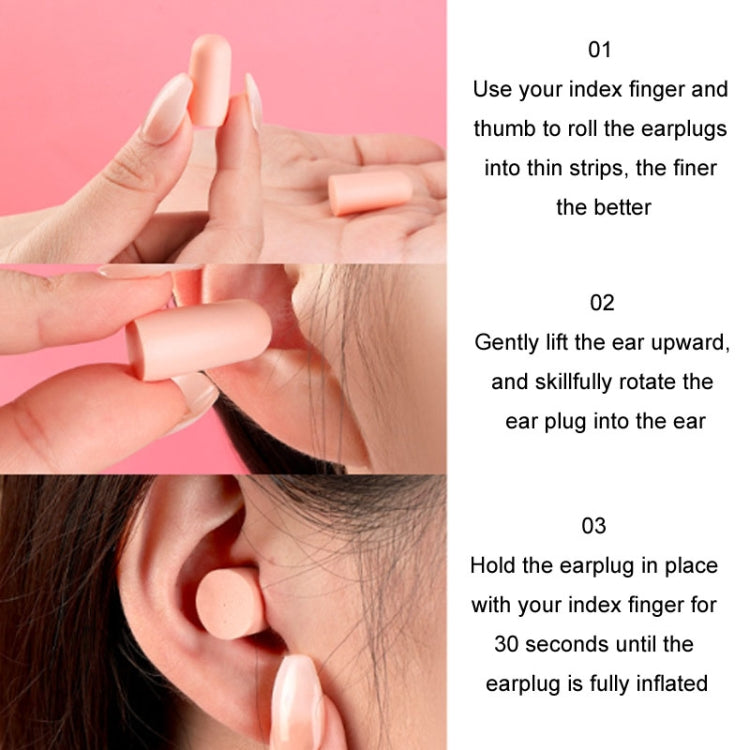 24pcs /Box Memory Foam Earplugs Student Dormitory Sleeping Noise Reduction Soundproof Earplugs(Mixed Colors)