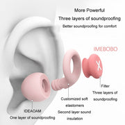 Anti-noise Sleeping Earplugs Noise Reduction Soundproof Ear Plugs Sponge(Pink)
