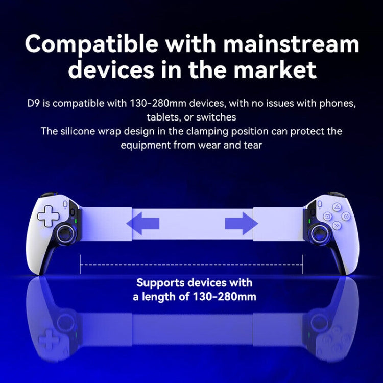 D9 Wireless Phone Stretching Game Controller For Switch / PS3 / PS4(Red)