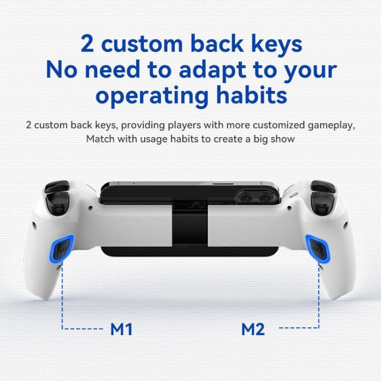 D9 Wireless Phone Stretching Game Controller For Switch / PS3 / PS4(White)