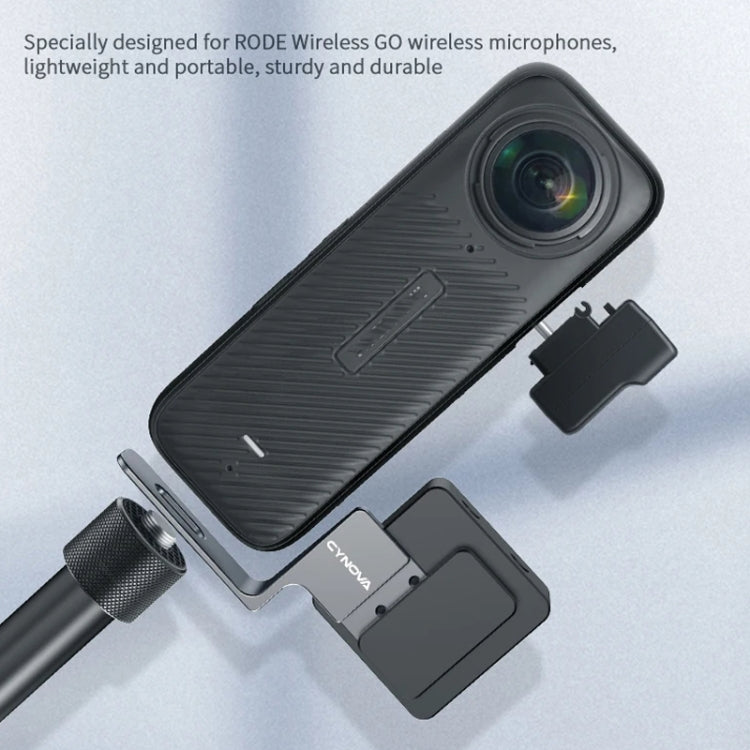 For Insta360 X4 / X3 / One X2 CYNOVA Cold Shoe Expansion RODE Wireless GO Microphone
