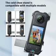 For Insta360 X4 / X3 / One X2 CYNOVA Cold Shoe Expansion RODE Wireless GO Microphone