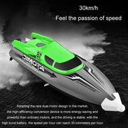 EB02 2.4G Wireless RC Boat Circulating Water-Cooled High-Speed Speedboat Racing Boat Model Toy(Orange)