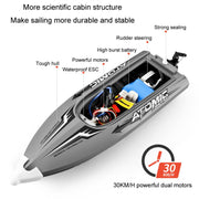 EB02 2.4G Wireless RC Boat Circulating Water-Cooled High-Speed Speedboat Racing Boat Model Toy(Orange)