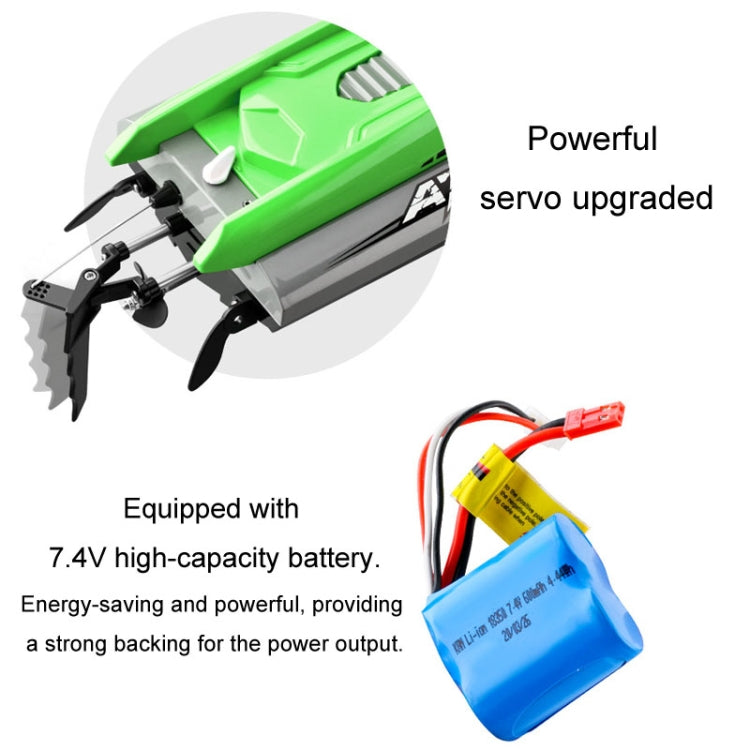 EB02 2.4G Wireless RC Boat Circulating Water-Cooled High-Speed Speedboat Racing Boat Model Toy(Orange)