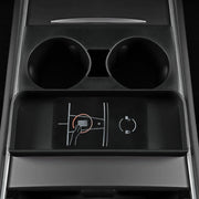 For Tesla Model3/Y Central Water Cup Limiter Silicone Coaster(Black)