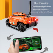 Tank Car Toys 720P HD Camera RC Car With Real-time Surveillance With Remote Controller(Blue)