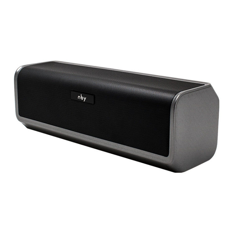 NBY 6690 TWS Couplet FM Multifunctional Desktop Plug-in Card Bluetooth Speaker(Grey)