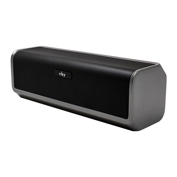 NBY 6690 TWS Couplet FM Multifunctional Desktop Plug-in Card Bluetooth Speaker(Grey)