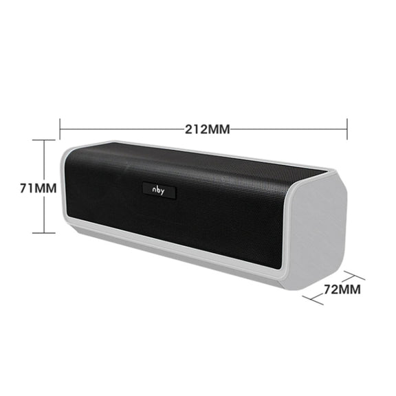 NBY 6690 TWS Couplet FM Multifunctional Desktop Plug-in Card Bluetooth Speaker(Black)