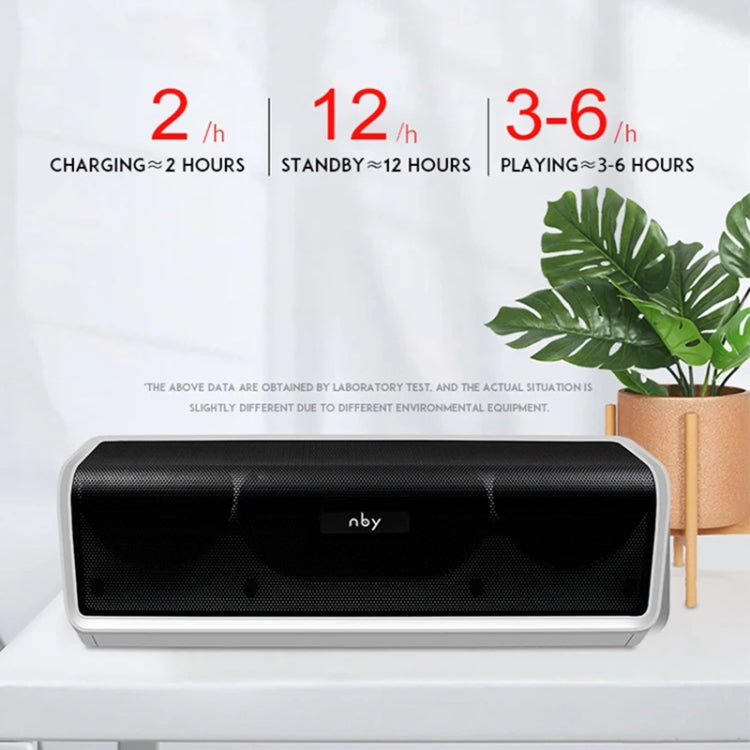 NBY 6690 TWS Couplet FM Multifunctional Desktop Plug-in Card Bluetooth Speaker(Black)
