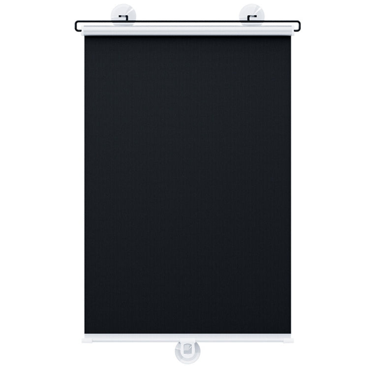 40x125cm Car Summer No-punch Retractable Titanium Silver Sunshade Curtain