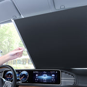 50x125cm Car Summer No-punch Retractable Titanium Silver Sunshade Curtain