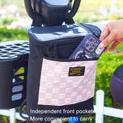Electric Bike Riding Hanging Bag Large Capacity Water-resistant Bicycle Front Hanging Bag(Pink)