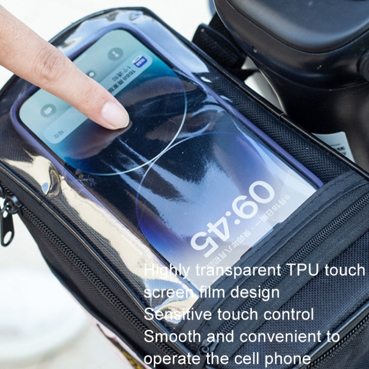 Electric Bike Riding Hanging Bag Large Capacity Water-resistant Bicycle Front Hanging Bag(Blue)