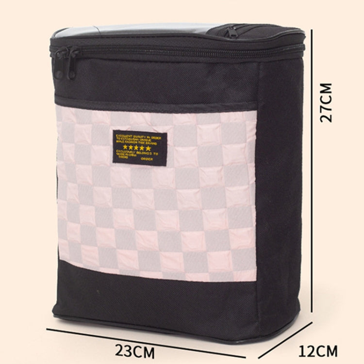 Electric Bike Riding Hanging Bag Large Capacity Water-resistant Bicycle Front Hanging Bag(Pink)