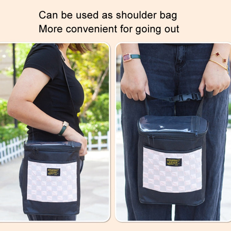 Electric Bike Riding Hanging Bag Large Capacity Water-resistant Bicycle Front Hanging Bag(Pink)