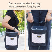 Electric Bike Riding Hanging Bag Large Capacity Water-resistant Bicycle Front Hanging Bag(Pink)