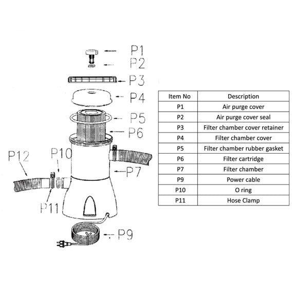 JY-051 110V-240V 330 Gallon Swimming Pool Filter Pump Pool Circulating Cleaner, Spec: AU Plug
