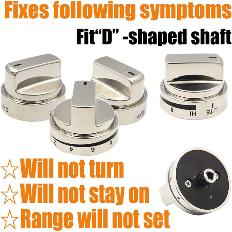 Oven Stove Knob Assembly For AEZ73453509/AEZ72909008(Silver)