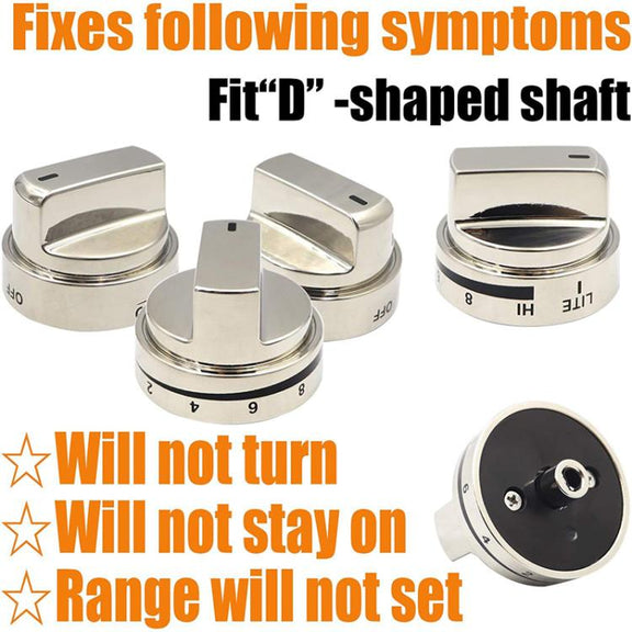 Oven Stove Knob Assembly For AEZ73453509/AEZ72909008(Silver)