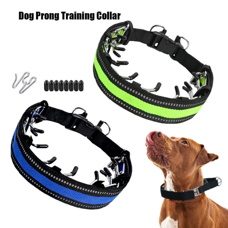 Pet Training Stimulating Chain Collar Anti-Burst Punch Dog Corral, Size: XL(Grass Green)