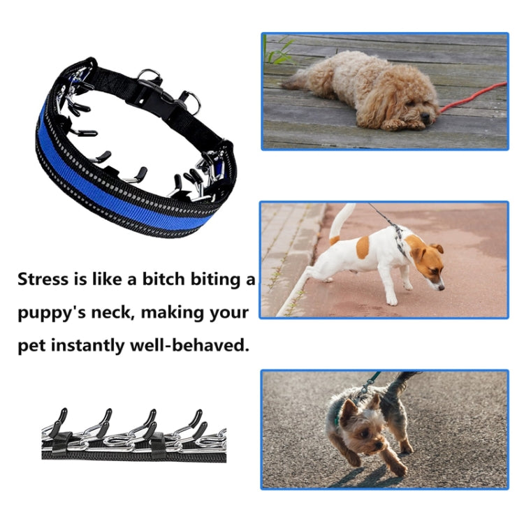 Pet Training Stimulating Chain Collar Anti-Burst Punch Dog Corral, Size: XL(Grass Green)